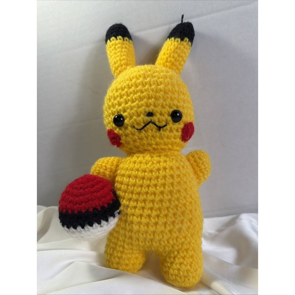 Handmade Crochet Stuffed Pikachu/Amigurum Pikachu/ Crochet Toy Pikachu